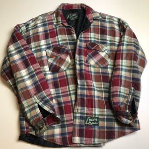 Roots Outdoors Heavy Cotton Flanel Jacket Mens Medium